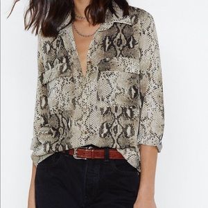 Nasty Gal snake print shirt